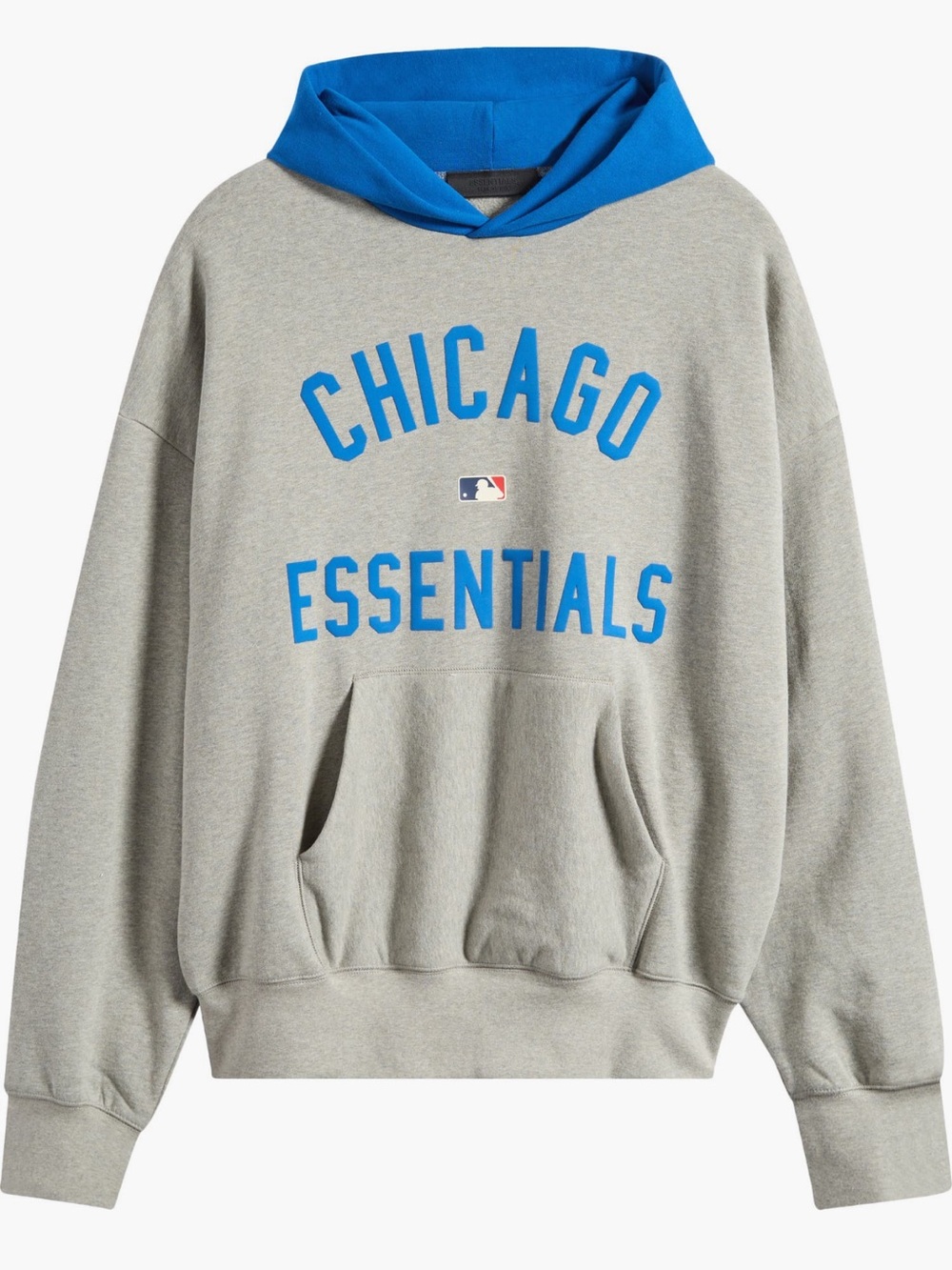 Chicago Essentials Gray & Blue Hoodie - MLB Logo